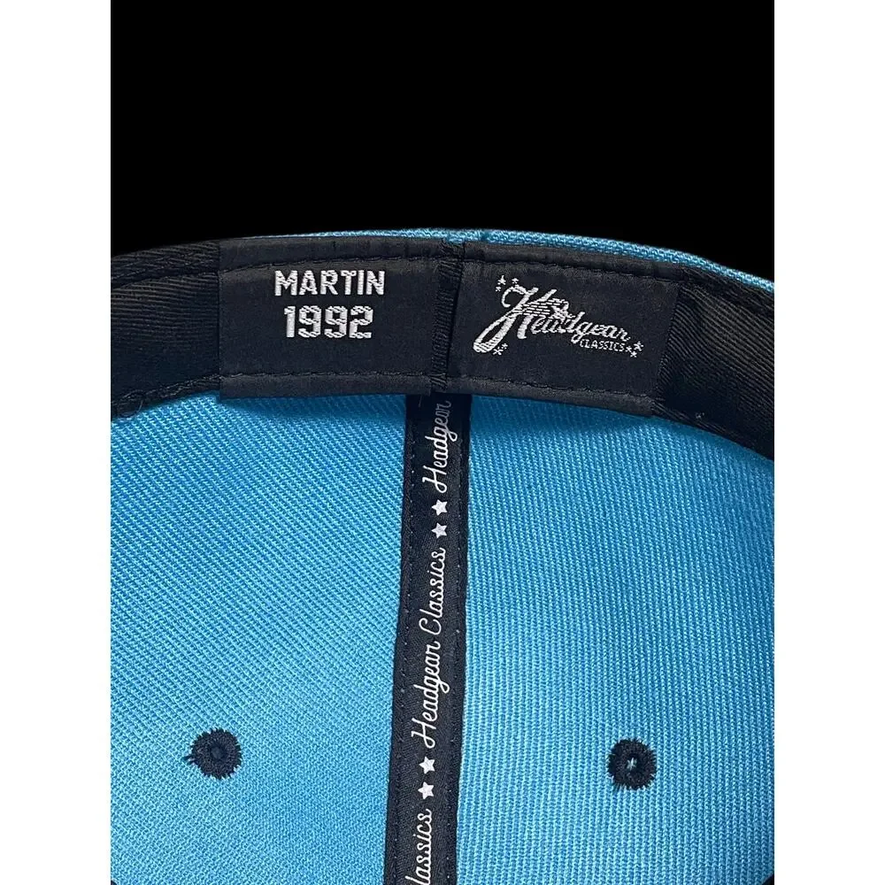 New Headgear Classics Martian 1992 Wazzup Blue and Black Retro Fitted Cap 7 1/8